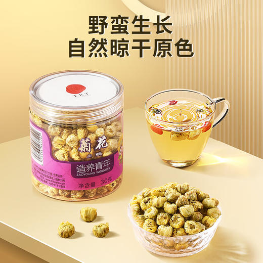 【99元任选3件】【正宗同仁堂品牌】北京同仁堂 造养青年 胎菊30g菊花 杭白菊蕾 可搭配枸杞决明子胖大海金银花玫瑰养生花草茶SY 商品图2