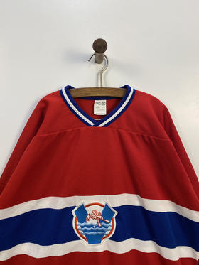 90年代 Vintage Athletic Knit 全刺绣 加拿大制 冰球球衣 _SSJ(L)
