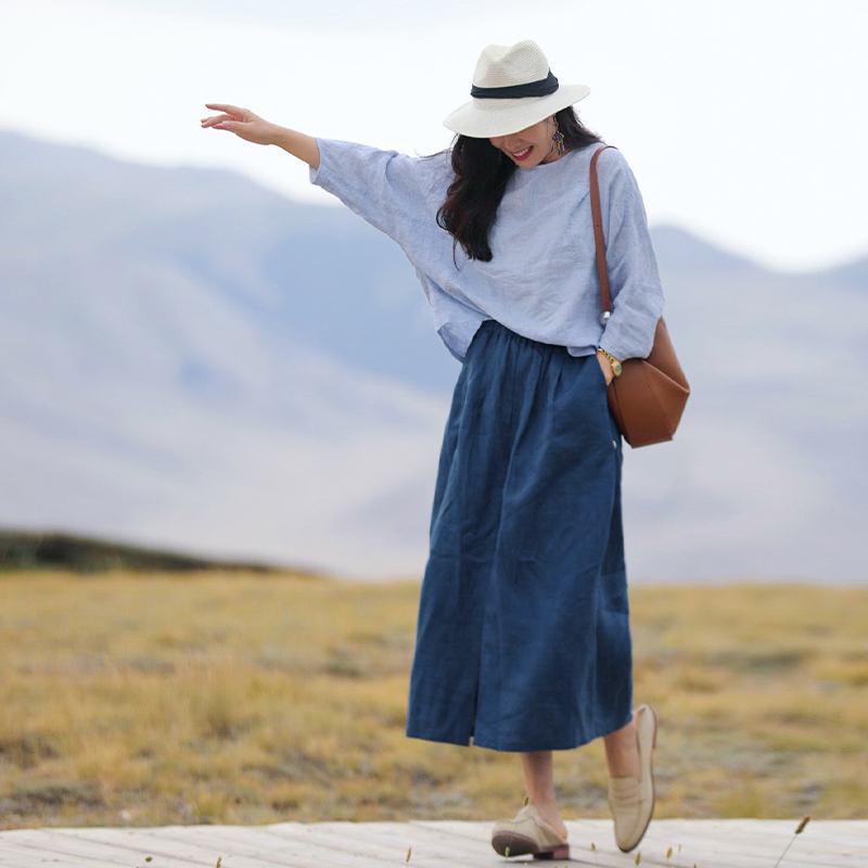 纯亚麻套装舒适、慵懒、自在【现货】