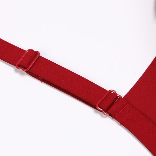 都市丽人自然舒适B杯适穿蕾丝内衣中厚款3/4杯常规文胸树脂胶圈三排扣新年本命年红品LB35M6 商品图8