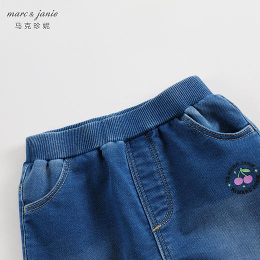 马克珍妮秋装新款 女童趣味樱桃弹力牛仔裤 231736 商品图2