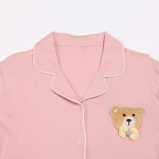 都市丽人好睡好眠女士睡衣26支棉质单面棉质薄款长袖长裤类家居服套装LH31N1 商品图4