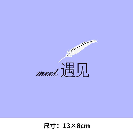 兔子小熊幸运遇见文字情侣卡通羽毛热转印烫画贴图纸T恤转印衣服 商品图0