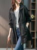 YX【现货7天】收腰显瘦风衣女中长款2023秋季新款韩版舒适减龄休闲外套 商品缩略图0