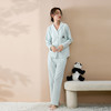 康妮雅睡衣女式长袖长裤开襟套装 商品缩略图0