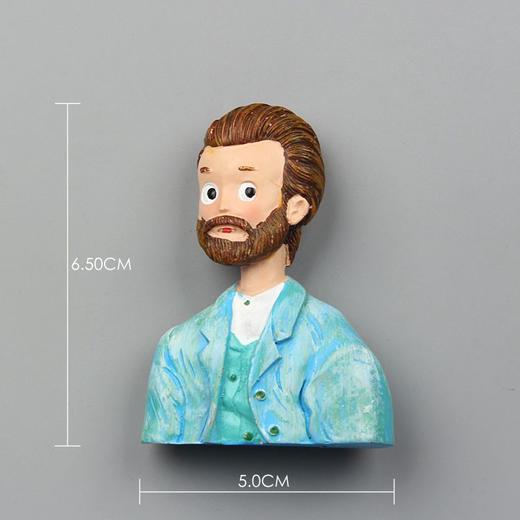 卡通梵高冰箱贴磁吸网红冰箱贴3d立体贴装饰贴磁铁 商品图5
