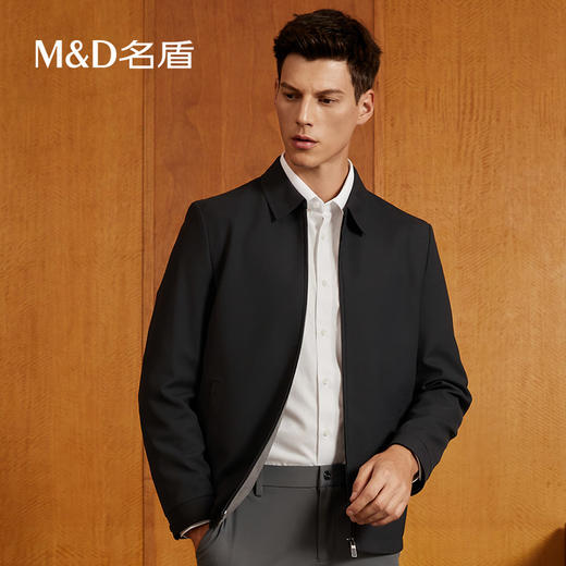 【三防面料】MD名盾夹克翻领防水防污华夫格秋季商务外套男91563 商品图3