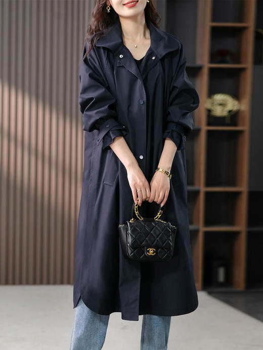 UG【现货7天】高级感气质减龄长款风衣女2023春装新款时尚大气收腰显瘦外套 商品图2