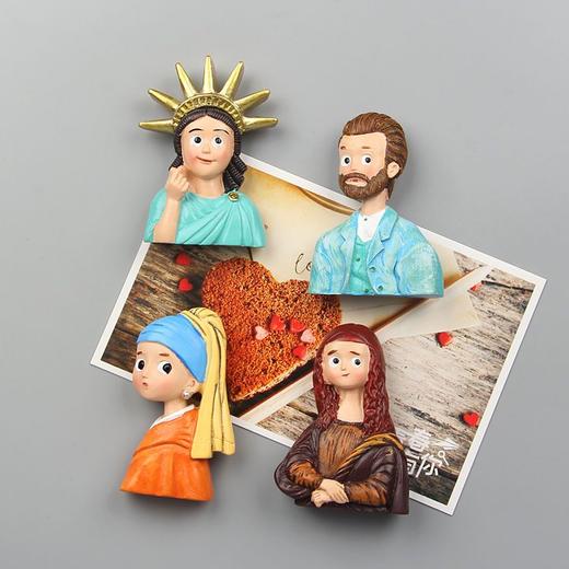 卡通梵高冰箱贴磁吸网红冰箱贴3d立体贴装饰贴磁铁 商品图2