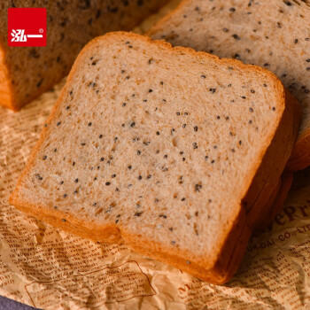 泓一奇亚籽全麦面包1斤手撕早餐面包健身粗粮无蔗糖代餐零食500g 商品图6