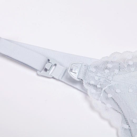 都市丽人快乐妈咪BC杯适穿舒适包容便捷哺乳蕾丝薄款3/4杯孕哺文胸内衣无钢圈三排扣LB32R3 商品图6