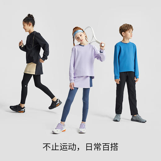 【专属】moodytiger儿童卫衣男童秋装新款空气层宽松圆领女童长袖套头衫M33110301 商品图4