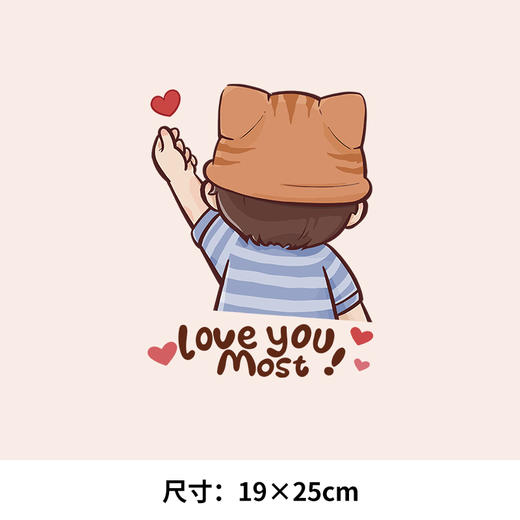 妈妈最美爸爸最帅比心卡通亲子热转印烫画贴卫衣转印衣服贴纸定做 商品图2