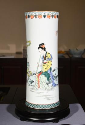 古彩妙舞玉萧书画筒