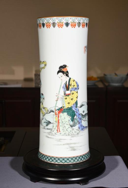 古彩妙舞玉萧书画筒 商品图0