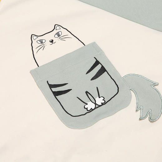 都市丽人舒适外出女士睡衣26支棉质单面女士棉质薄款长袖长裤类家居服套装LH32K4 商品图5