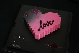 法式慕斯蛋糕 | 香草甜杏 - black pink像素爱心