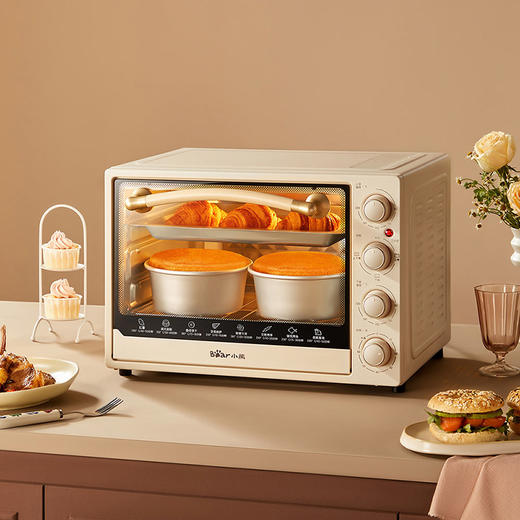 【小程序】小熊电烤箱 DKX-B40L9 暖杏色 机械式控制 商品图3