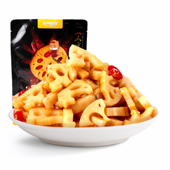 三只松鼠脆藕片黑鸭味150g 休闲零食特产香辣莲藕卤味特产素食 /食品饮料 /休闲食品 /豆干/素食零食