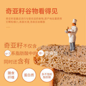 泓一奇亚籽全麦面包1000g无蔗糖早餐粗粮吐司代餐健身休闲零食