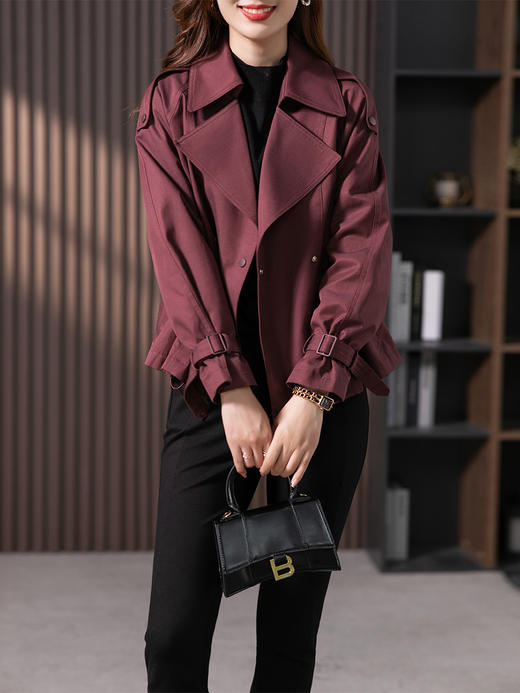 85998原形风衣外套女2024秋季新款韩版高级感小个子工装休闲短款小外套 商品图2