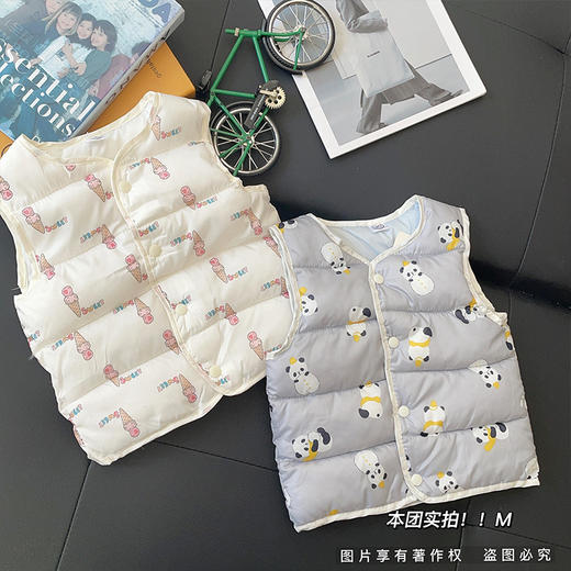 秋冬款婴幼童羽绒棉小马甲背心男女宝宝坎肩背心内穿马甲外穿 商品图2