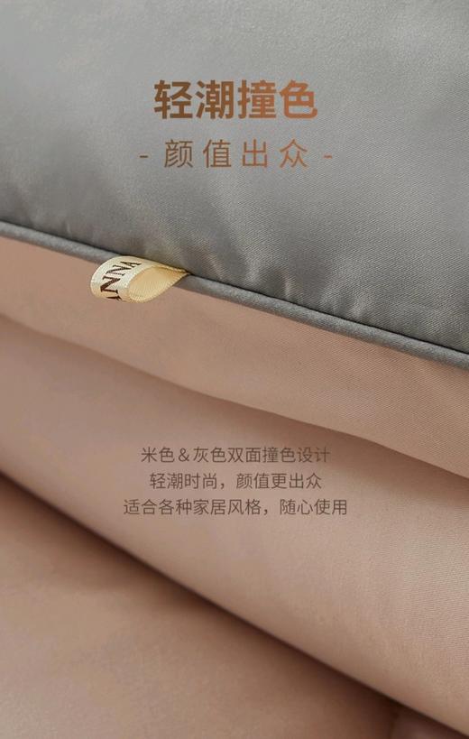 【爆】【6F】富安娜卓尔新西兰100%羊毛春秋被  米色&灰色双面撞色，吊牌价1280元，活动价299元 商品图2