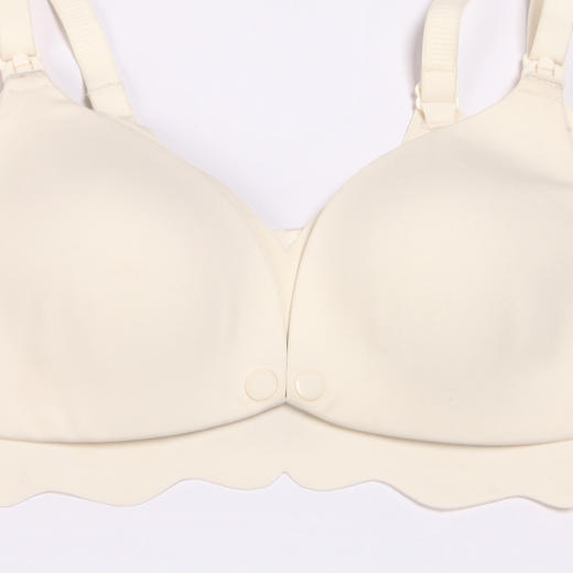 都市丽人快乐妈咪C杯适穿内衣舒适包容便捷哺乳泳布薄款3/4杯孕哺文胸内衣无钢圈三排扣LB32R1 商品图4