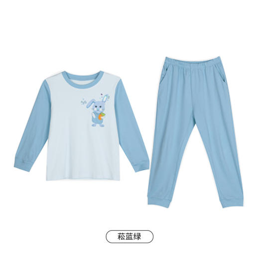 都市丽人眯雅佳双面无尘棉童装棉质薄款长袖长裤类家居服套装JH39A2 商品图5
