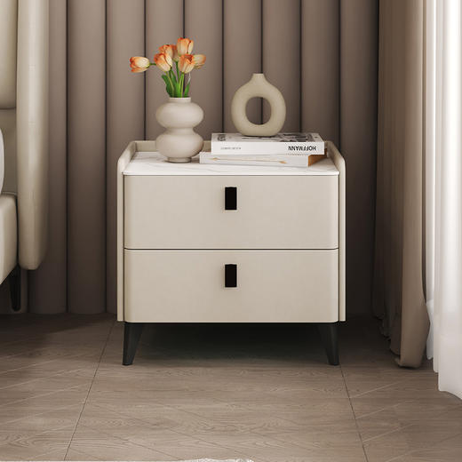 喜梦宝床头柜轻奢多功能卧室结婚床边储物柜现代简约风 商品图0