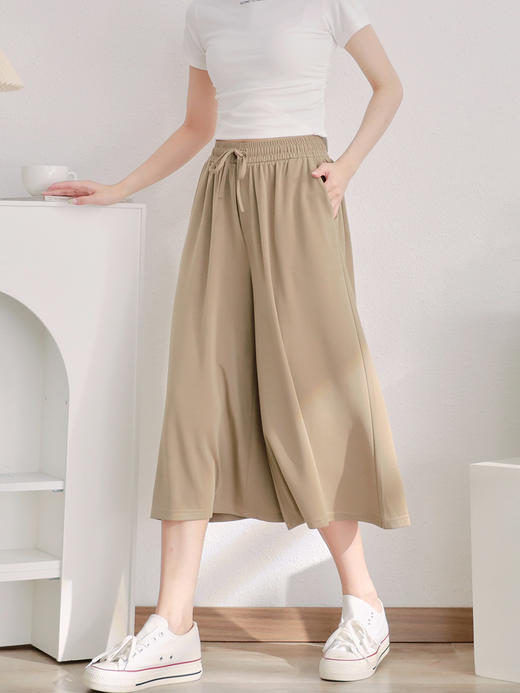 【小个子救星】王炸裤型遮肉神器七分阔腿裤 舒适亲肤 垂感抗皱 显高显瘦 时尚百搭 商品图0