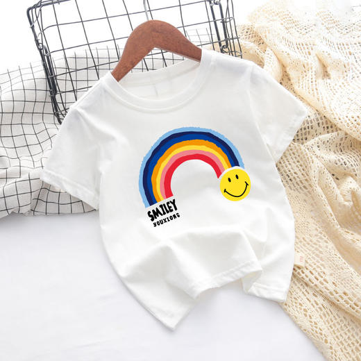 百事可乐个性文字笑脸彩虹衣服热转印烫画贴卡通T恤用2023新款潮 商品图3