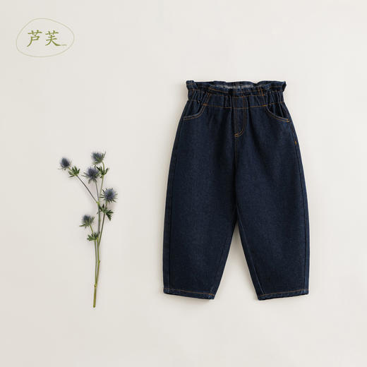 【马克珍妮 芦芙】秋装新款 女童花边腰纯棉牛仔裤 231776 商品图2