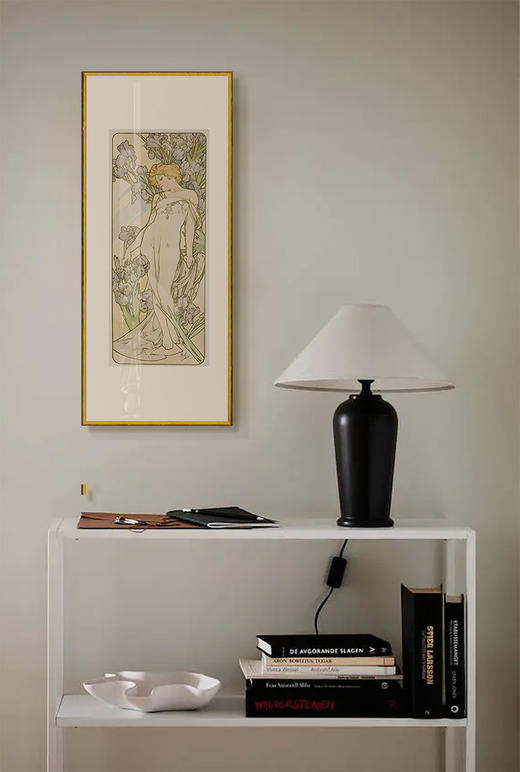 伽罗生活装饰挂画-穆夏-鲜花系列之鸢尾花 P330（10个工作日内发货） 商品图1