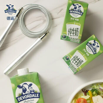 德运（Devondale）脱脂纯牛奶200ml*24盒/箱装澳洲原装进口高钙0脂肪早餐奶 商品图6