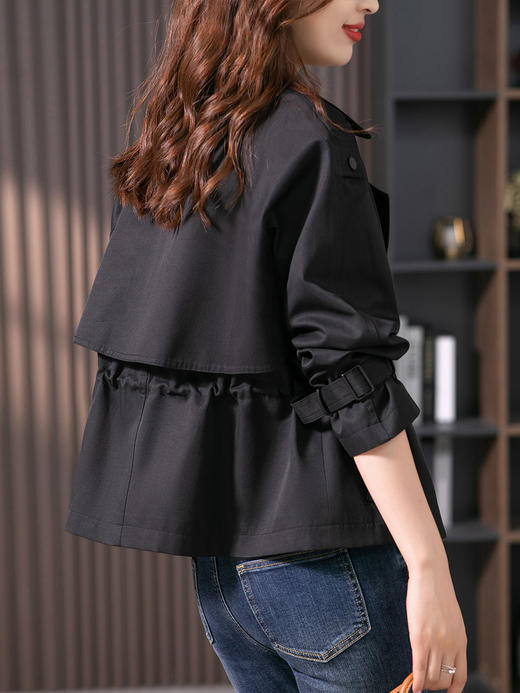 85998原形风衣外套女2024秋季新款韩版高级感小个子工装休闲短款小外套 商品图4