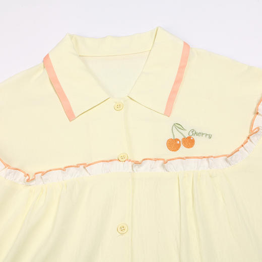 都市丽人好睡好眠女士睡衣软绵绵1.0梭织棉薄款长袖长裤类家居服套装LH31J8 商品图4