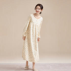 康妮雅睡衣女女式长袖睡裙