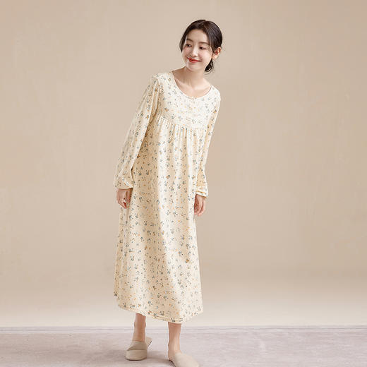 康妮雅睡衣女女式长袖睡裙 商品图0
