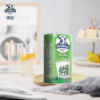 德运（Devondale）脱脂纯牛奶200ml*24盒/箱装澳洲原装进口高钙0脂肪早餐奶 商品图1