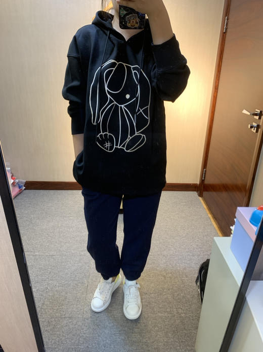 水淼2023秋冬新款休闲宽松显瘦帽衫小衫7722 商品图12