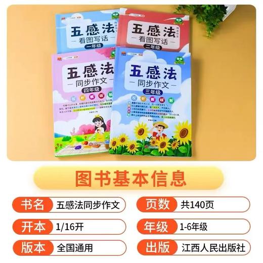 2024版 五感法同步作文小学生1-6年级（人教版）含视频讲解 商品图1