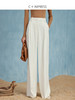 西嘉C+IMPRESS/西嘉白色休闲裤女垂感开衩阔腿裤2023秋新款高腰西装裤KZ2303053 商品缩略图1