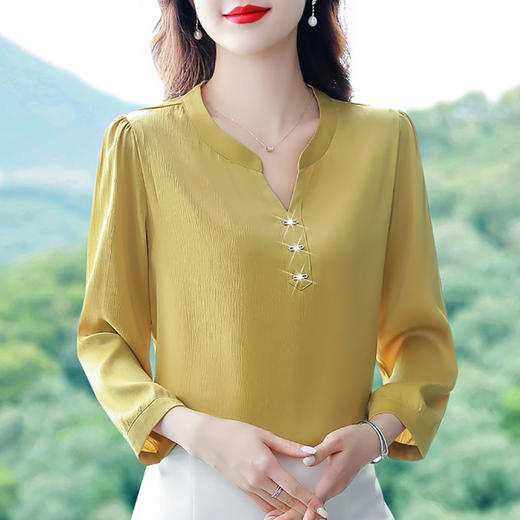 DD-女九分袖春装新款大码女装百搭宽松遮肚小衫上衣 商品图1