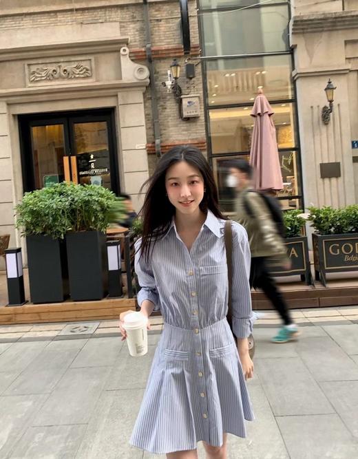 MA~J今年热门的法式条纹衬衫连衣裙 商品图4