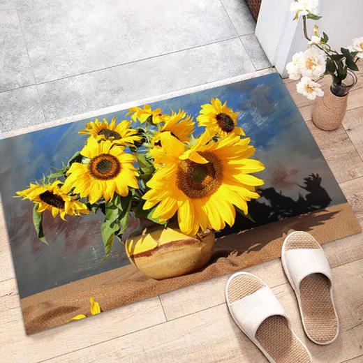 硅藻泥防滑吸水复古梵高油画入户地垫门垫卫生间浴室家用装饰脚垫 商品图8