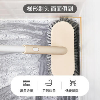 茶花 洗地刷子长柄厕所刷子浴室刷地板刷清洁浴缸瓷砖地缝刷* 商品图2