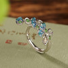 【秋舞】S925银和田玉碧玉景泰蓝银杏叶戒指【CW-JZ05963】 商品缩略图1