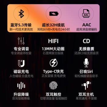 纽曼X5 【10万人口碑见证】蓝牙耳机无线半入耳式 音乐运动跑步通话降噪长续航低延迟适用苹果小米华为 /数码 /影音娱乐 /蓝牙/无线耳机 商品图1