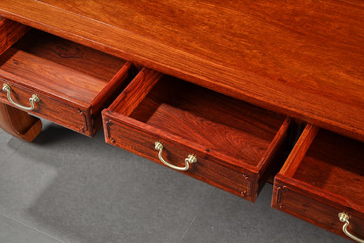 红桥红  家具严选  缅甸花梨（大果紫檀）【216弯腿 五抽屉 电视柜】 商品图6